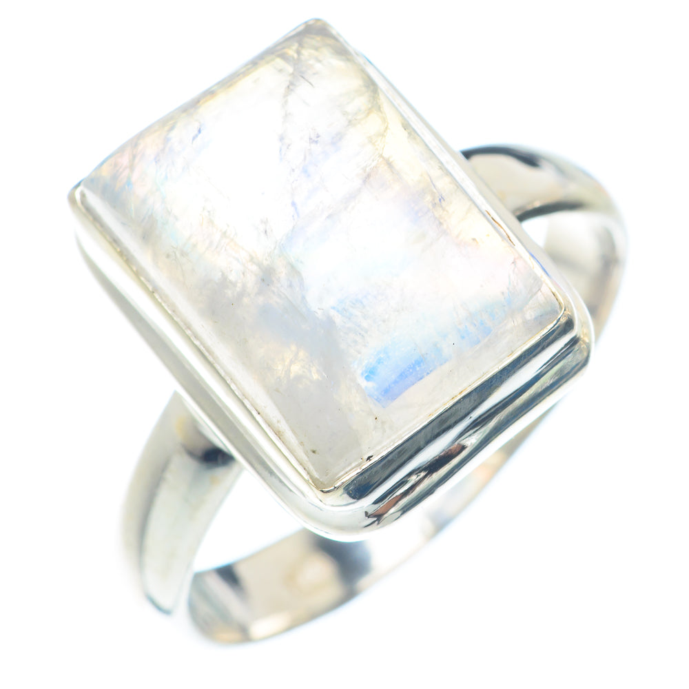 Rainbow Moonstone Rings handcrafted by Ana Silver Co - RING71258