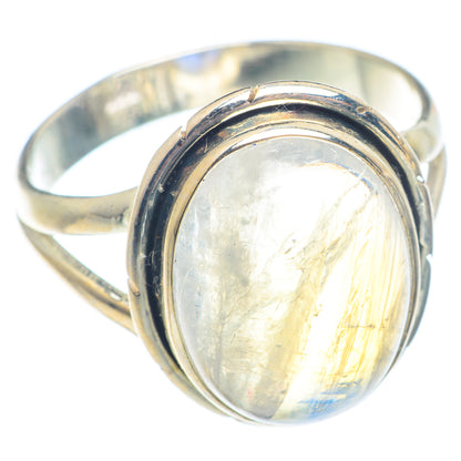 Rainbow Moonstone Rings handcrafted by Ana Silver Co - RING71293