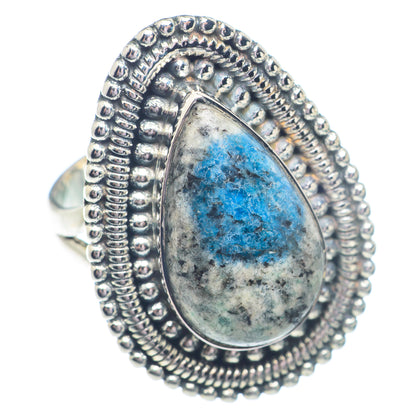 K2 Blue Azurite Rings handcrafted by Ana Silver Co - RING71299