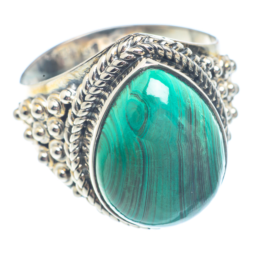 Malachite Rings handcrafted by Ana Silver Co - RING71308