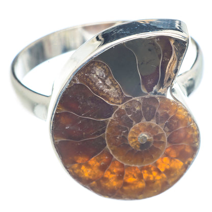 Ammonite Fossil Rings handcrafted by Ana Silver Co - RING71310