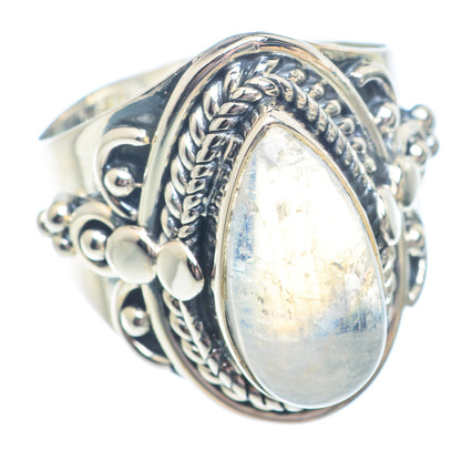 Rainbow Moonstone Rings handcrafted by Ana Silver Co - RING71333