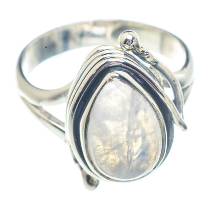 Rainbow Moonstone Rings handcrafted by Ana Silver Co - RING71334