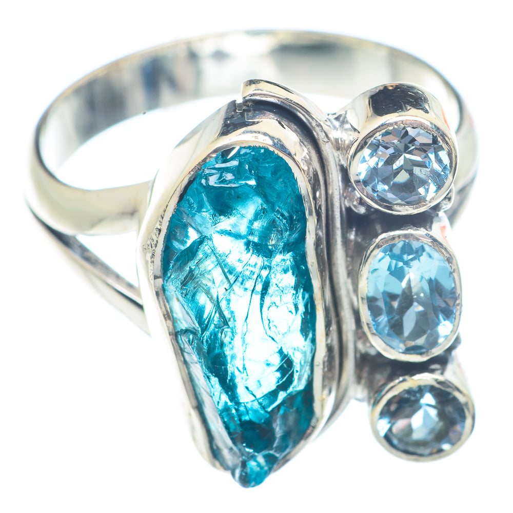 Blue Fluorite Rings handcrafted by Ana Silver Co - RING71340