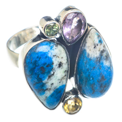 K2 Blue Azurite Rings handcrafted by Ana Silver Co - RING71342