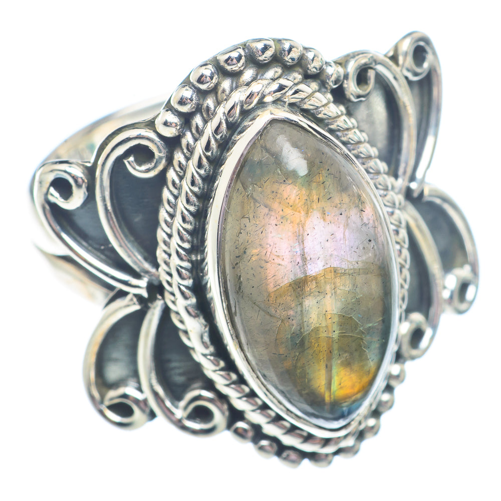 Labradorite Rings handcrafted by Ana Silver Co - RING71348