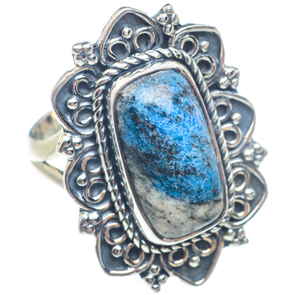K2 Blue Azurite Rings handcrafted by Ana Silver Co - RING71380