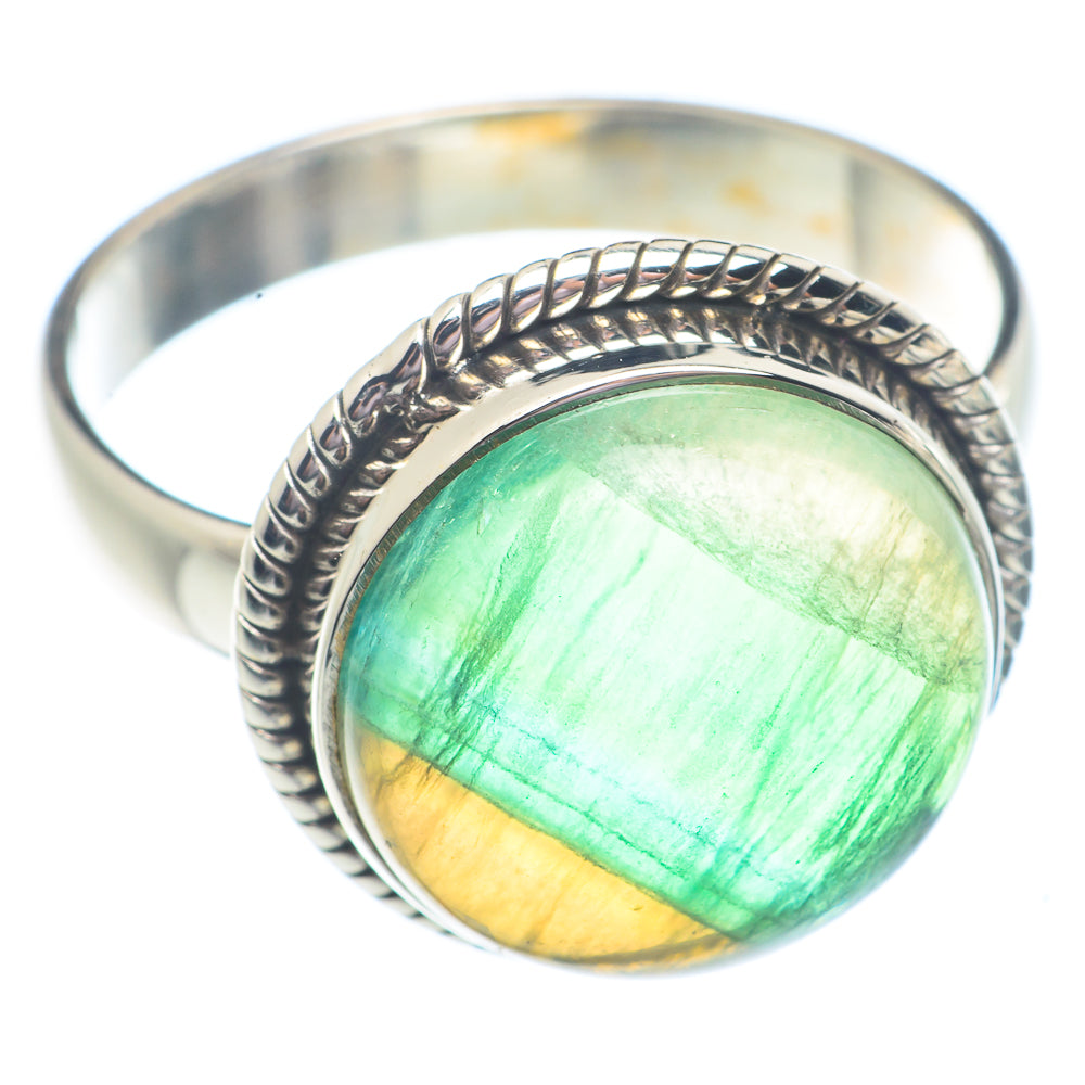 Green Fluorite Rings handcrafted by Ana Silver Co - RING71382
