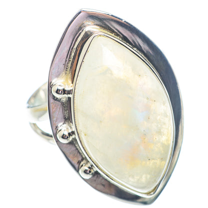 Rainbow Moonstone Rings handcrafted by Ana Silver Co - RING71407