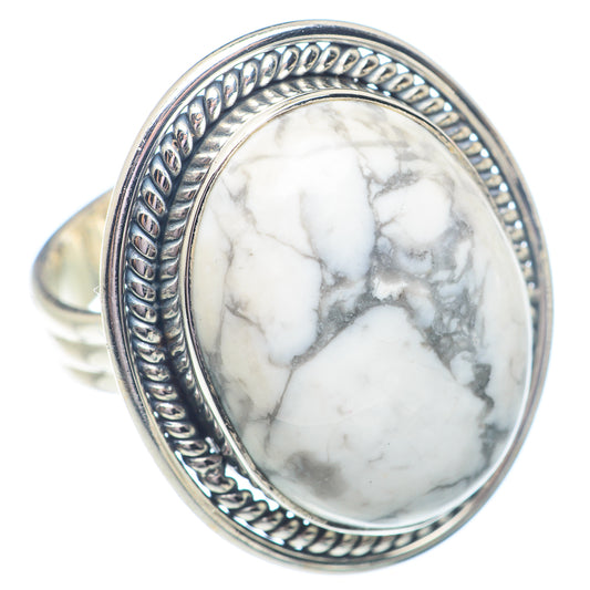 Howlite Rings handcrafted by Ana Silver Co - RING71409