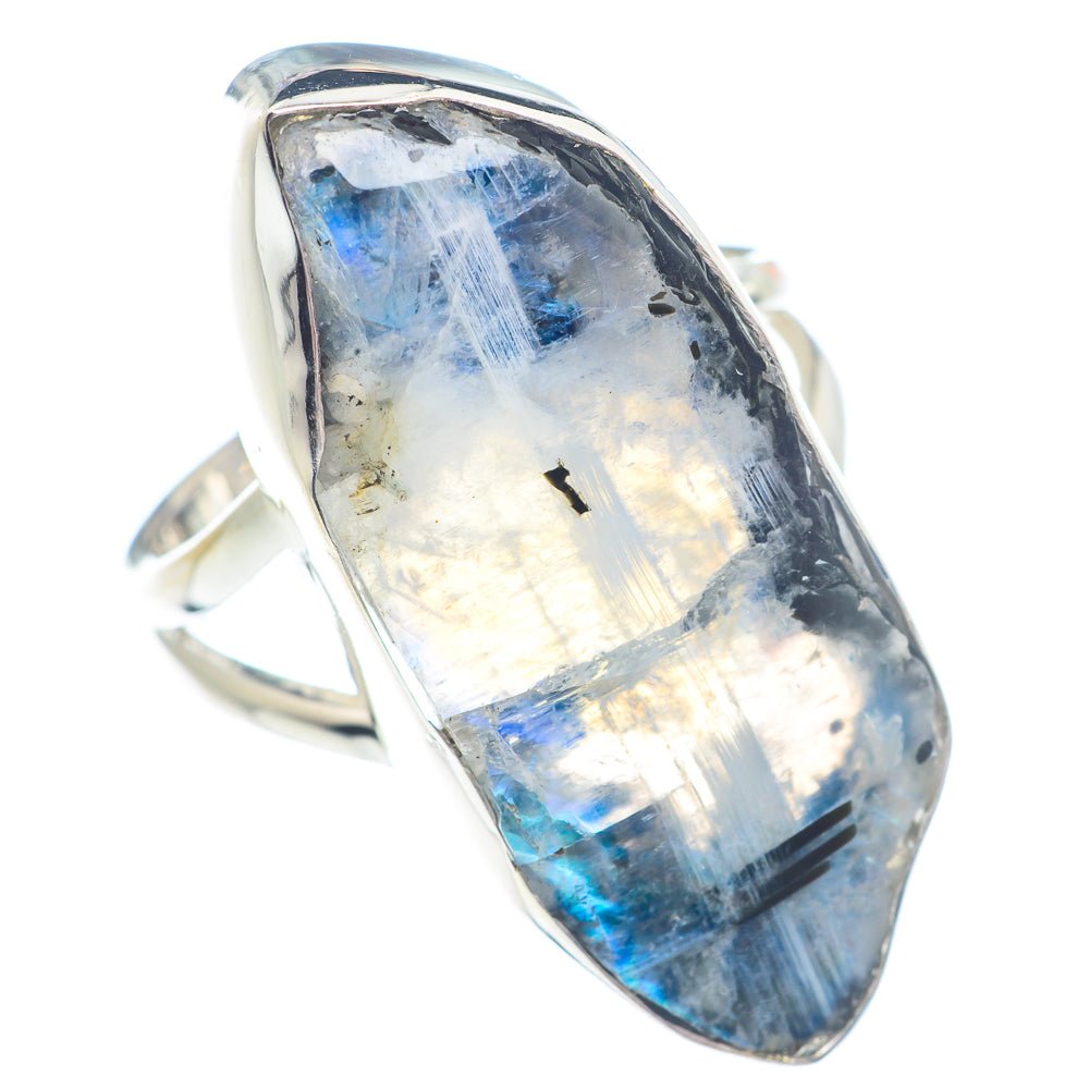 Rainbow Moonstone Rings handcrafted by Ana Silver Co - RING71410
