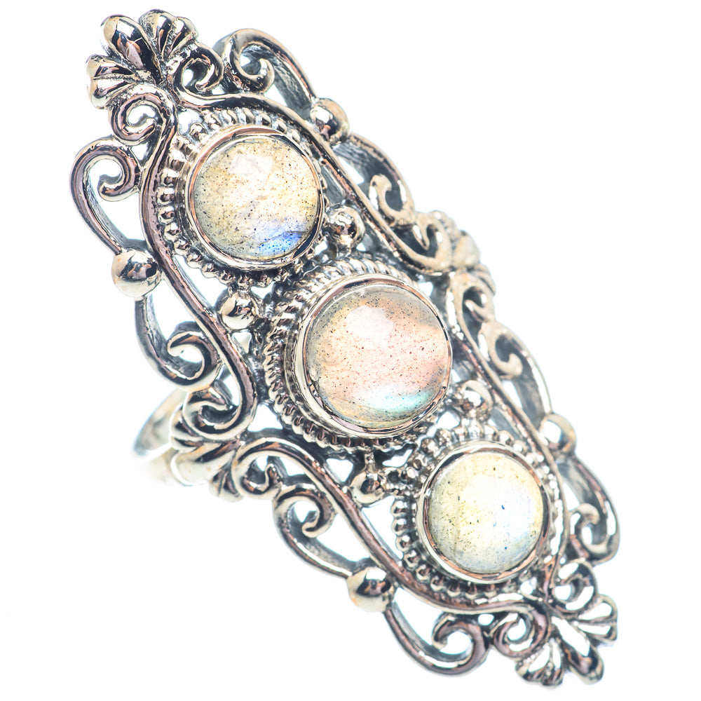 Labradorite Rings handcrafted by Ana Silver Co - RING71423