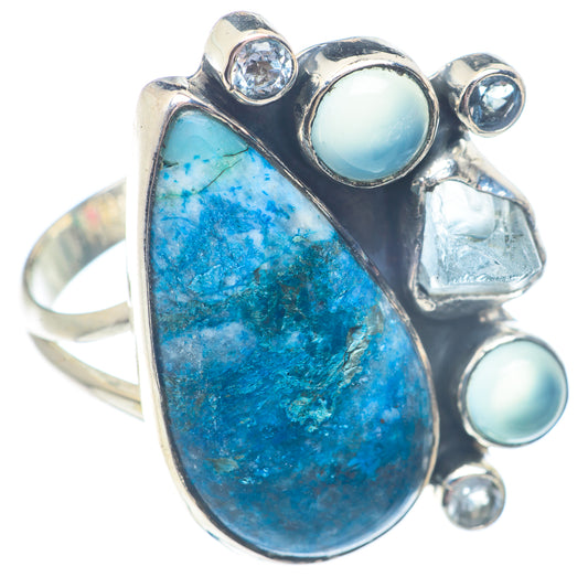 Chrysocolla In Quartz Rings handcrafted by Ana Silver Co - RING71426