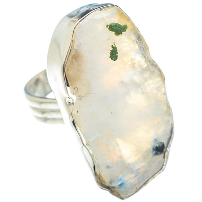 Rainbow Moonstone Rings handcrafted by Ana Silver Co - RING71448