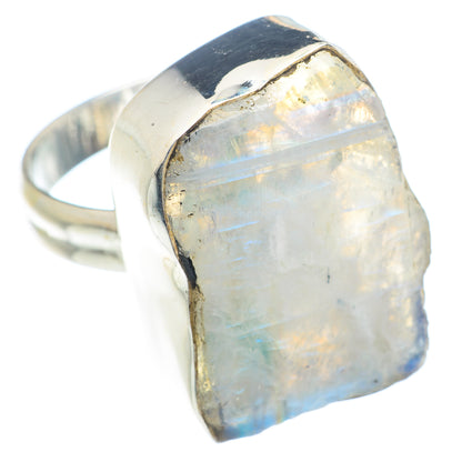 Rainbow Moonstone Rings handcrafted by Ana Silver Co - RING71451