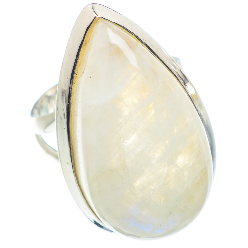 Rainbow Moonstone Rings handcrafted by Ana Silver Co - RING71452