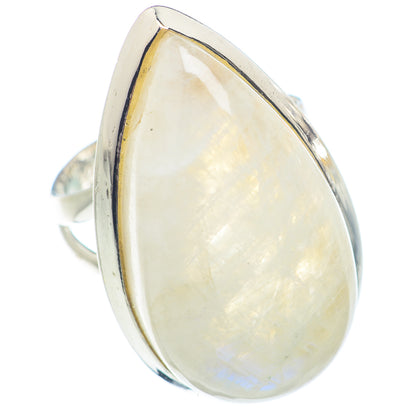 Rainbow Moonstone Rings handcrafted by Ana Silver Co - RING71452
