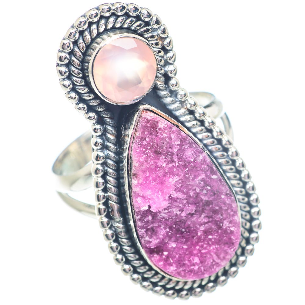Cobalto Calcite Druzy Rings handcrafted by Ana Silver Co - RING71481