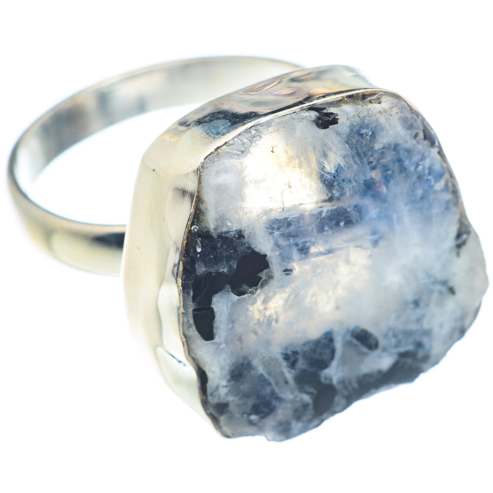 Rainbow Moonstone Rings handcrafted by Ana Silver Co - RING71485
