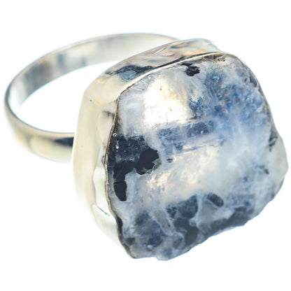 Rainbow Moonstone Rings handcrafted by Ana Silver Co - RING71485