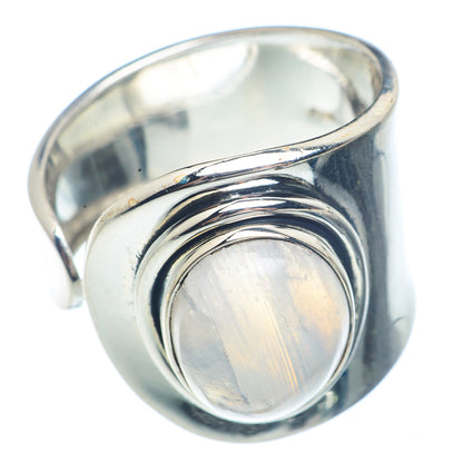 Rainbow Moonstone Rings handcrafted by Ana Silver Co - RING71522
