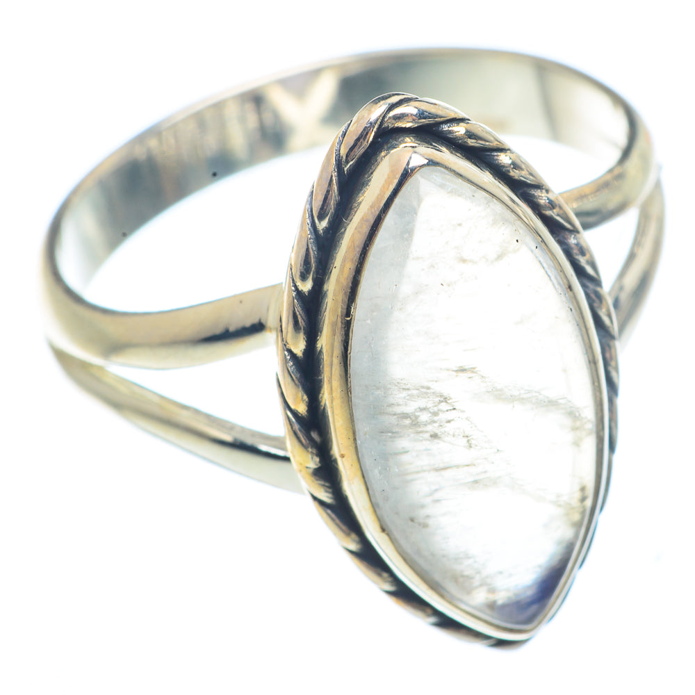 Rainbow Moonstone Rings handcrafted by Ana Silver Co - RING71523