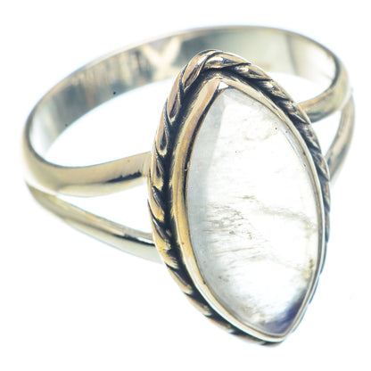 Rainbow Moonstone Rings handcrafted by Ana Silver Co - RING71523