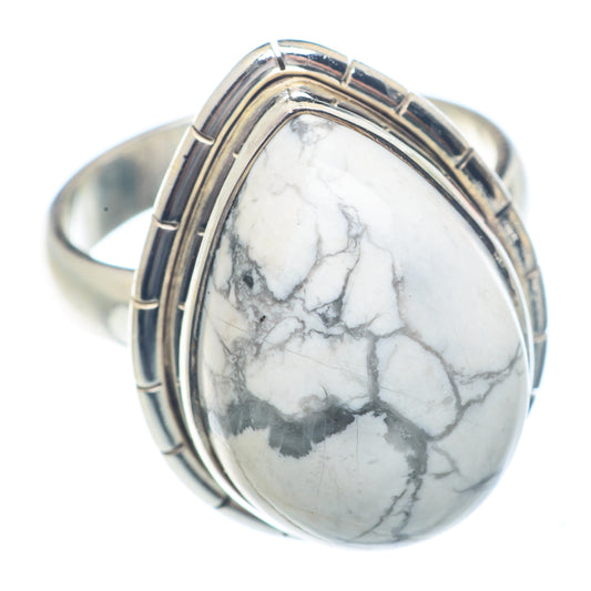 Howlite Rings handcrafted by Ana Silver Co - RING71524
