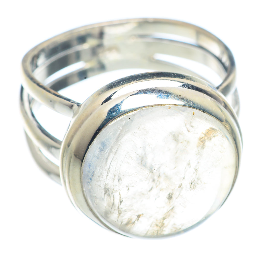 Rainbow Moonstone Rings handcrafted by Ana Silver Co - RING71563
