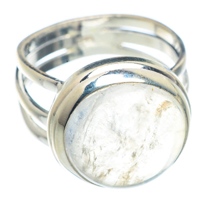 Rainbow Moonstone Rings handcrafted by Ana Silver Co - RING71563