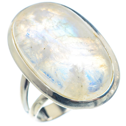 Rainbow Moonstone Rings handcrafted by Ana Silver Co - RING71564