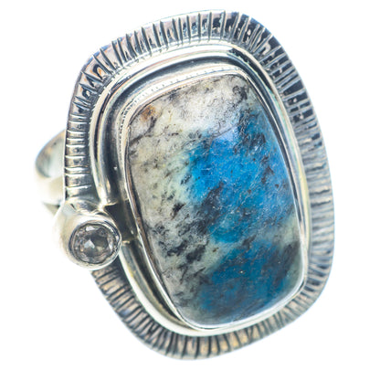 K2 Blue Azurite Rings handcrafted by Ana Silver Co - RING71571