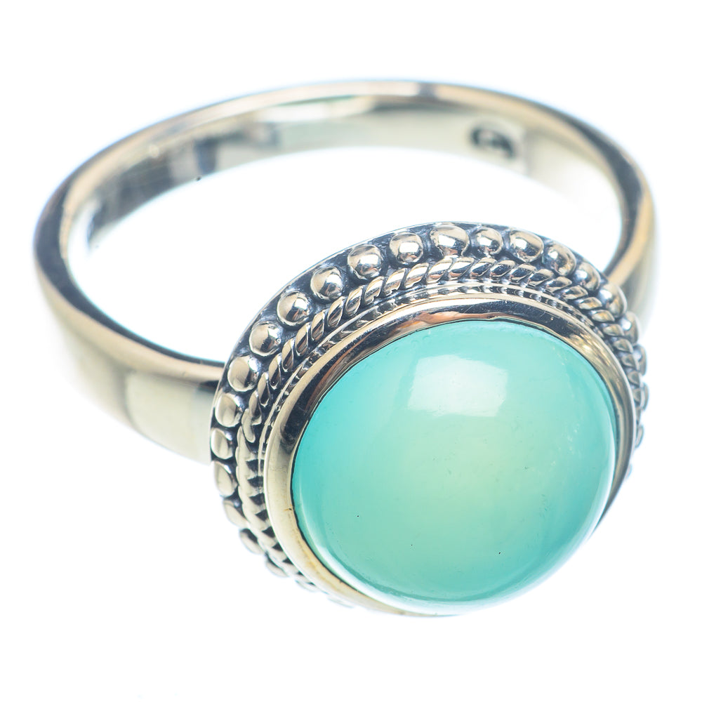 Aqua Chalcedony Rings handcrafted by Ana Silver Co - RING71575