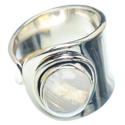 Rainbow Moonstone Rings handcrafted by Ana Silver Co - RING71599