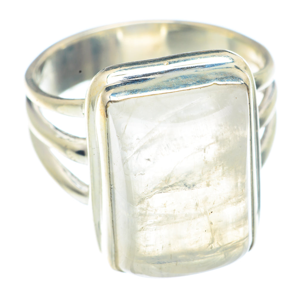 Rainbow Moonstone Rings handcrafted by Ana Silver Co - RING71603