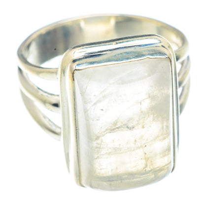 Rainbow Moonstone Rings handcrafted by Ana Silver Co - RING71603