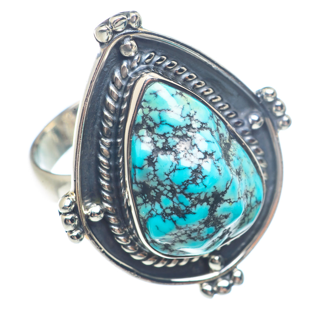 Tibetan Turquoise Rings handcrafted by Ana Silver Co - RING71607