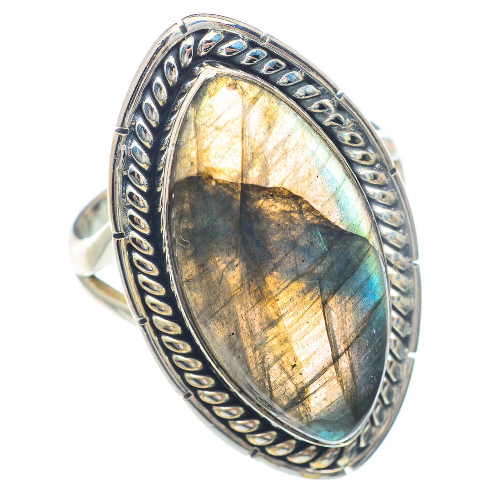 Labradorite Rings handcrafted by Ana Silver Co - RING71610