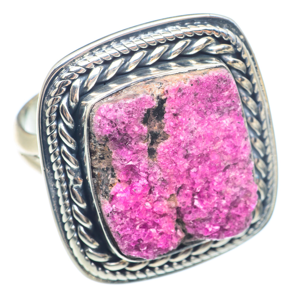 Cobalto Calcite Druzy Rings handcrafted by Ana Silver Co - RING71627