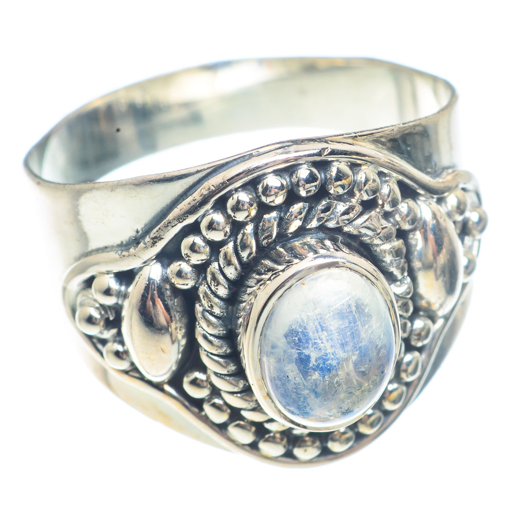 Rainbow Moonstone Rings handcrafted by Ana Silver Co - RING71639
