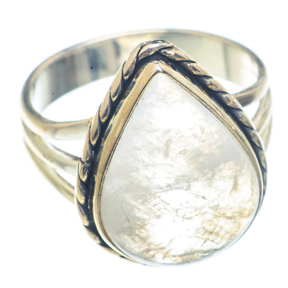 Rainbow Moonstone Rings handcrafted by Ana Silver Co - RING71673