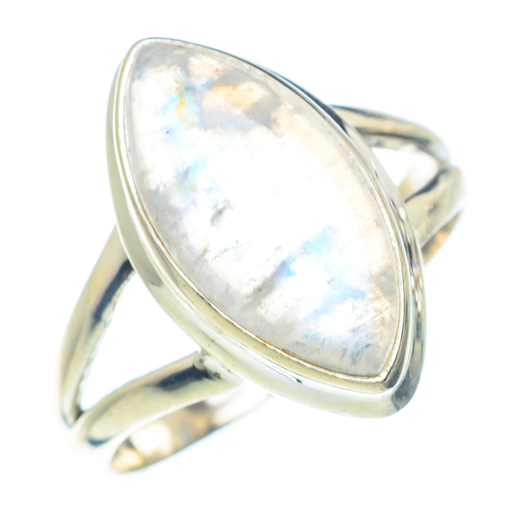 Rainbow Moonstone Rings handcrafted by Ana Silver Co - RING71675