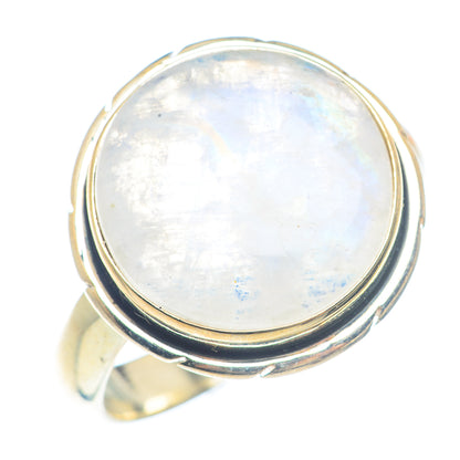 Rainbow Moonstone Rings handcrafted by Ana Silver Co - RING71715