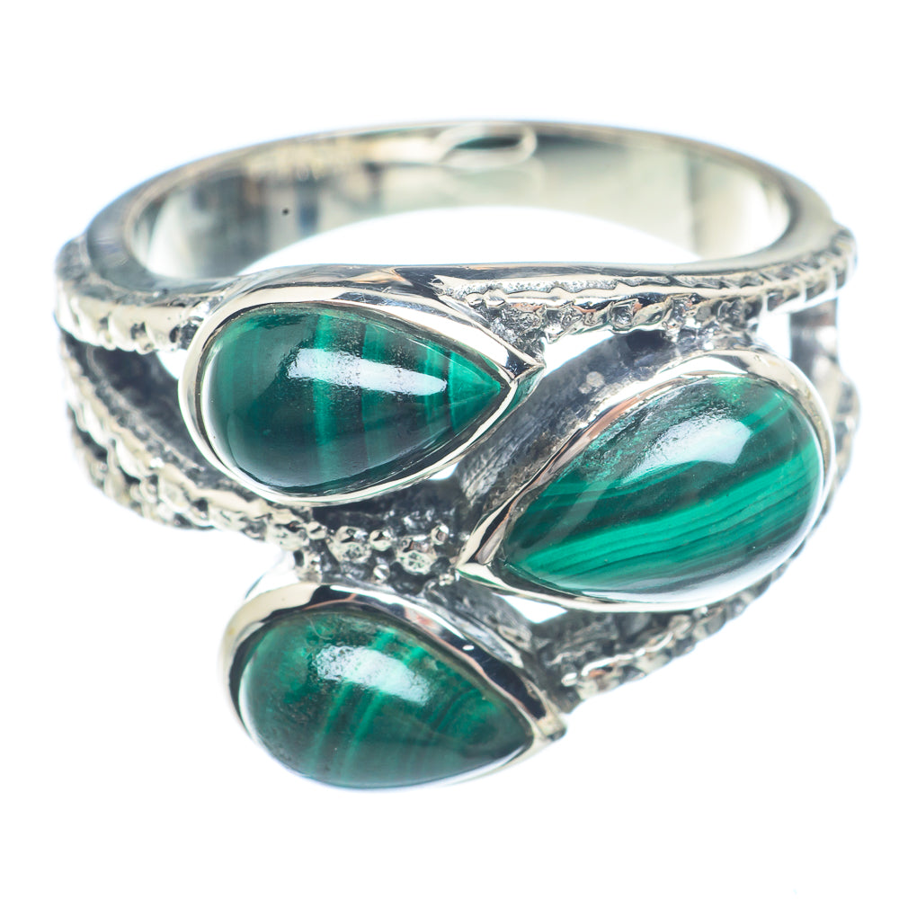 Malachite Rings handcrafted by Ana Silver Co - RING71730