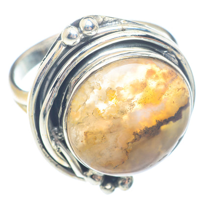 Plume Agate Rings handcrafted by Ana Silver Co - RING71731