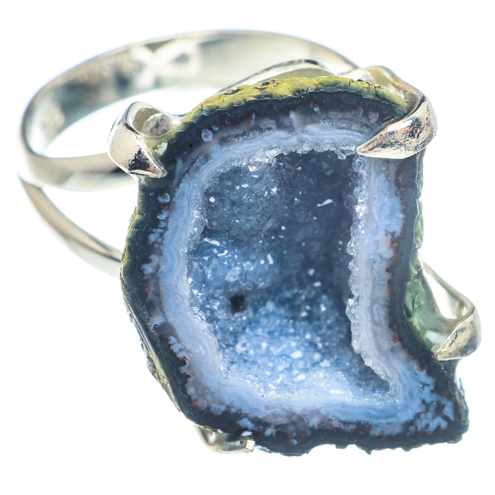 Coconut Geode Druzy Rings handcrafted by Ana Silver Co - RING71744