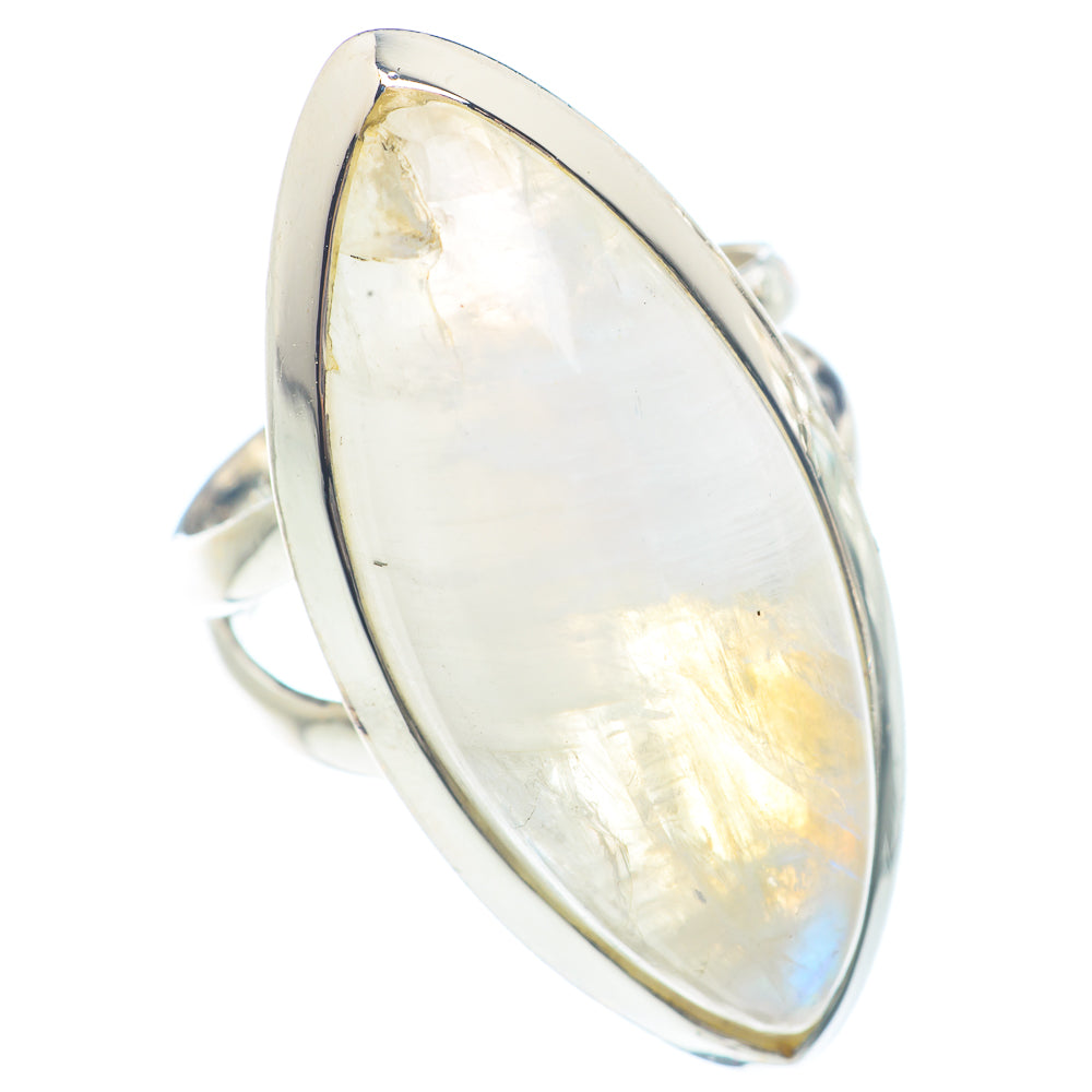Rainbow Moonstone Rings handcrafted by Ana Silver Co - RING71747
