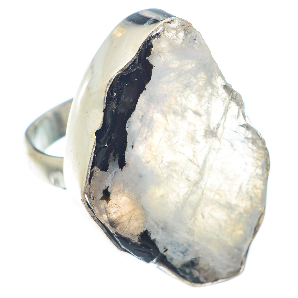 Rainbow Moonstone Rings handcrafted by Ana Silver Co - RING71750