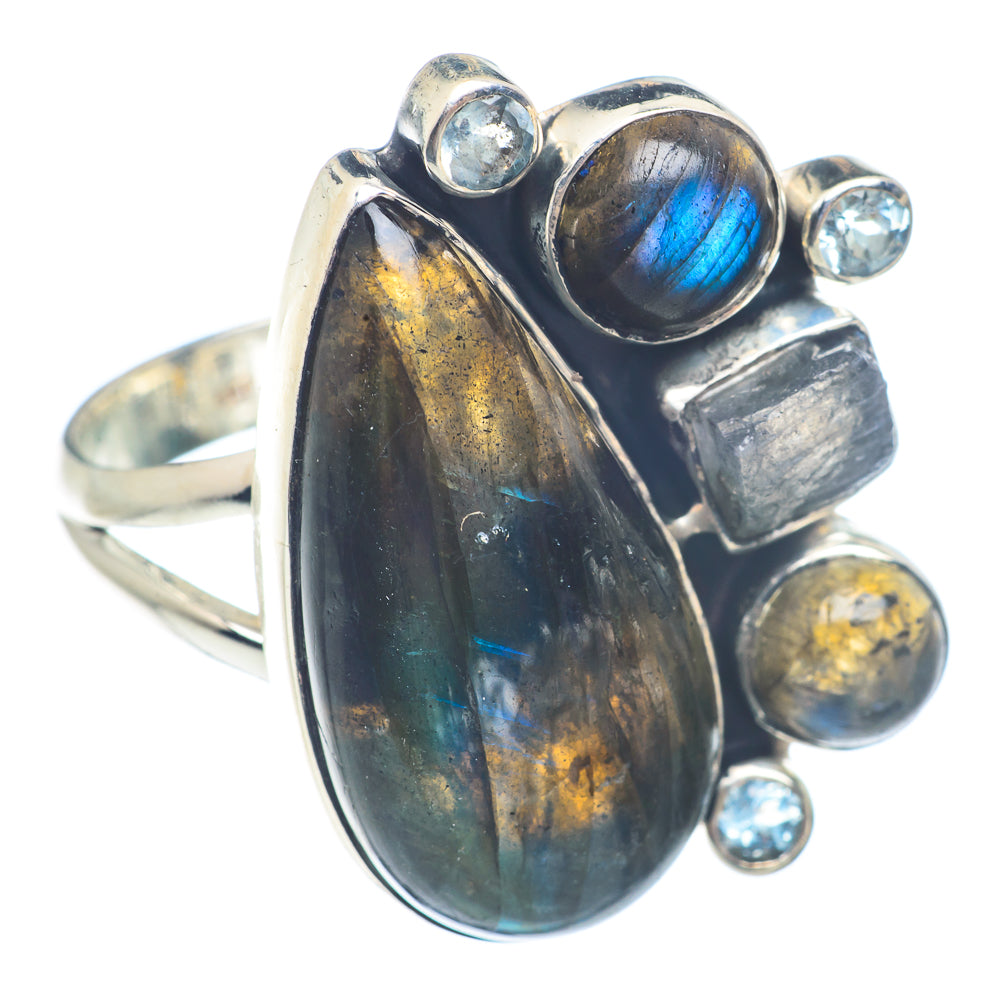 Labradorite Rings handcrafted by Ana Silver Co - RING71760