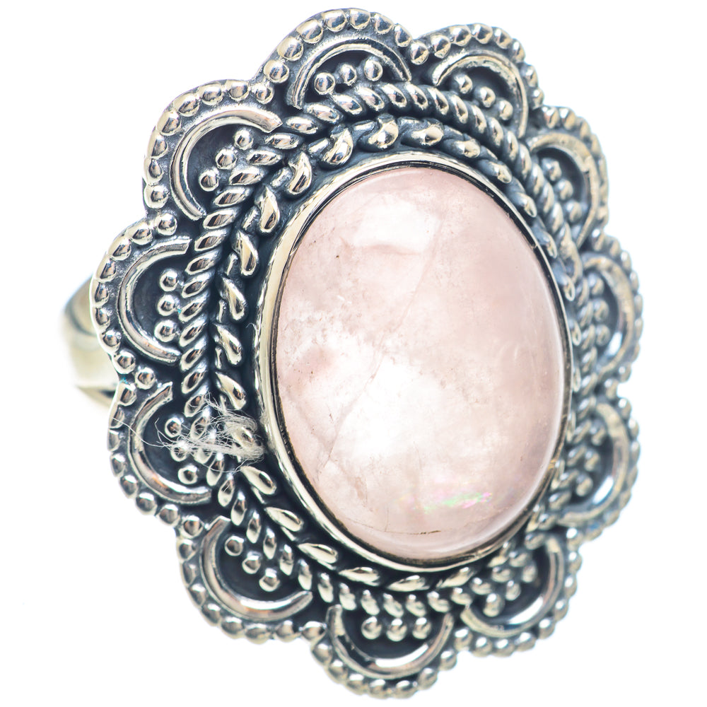 Rose Quartz Rings handcrafted by Ana Silver Co - RING71785